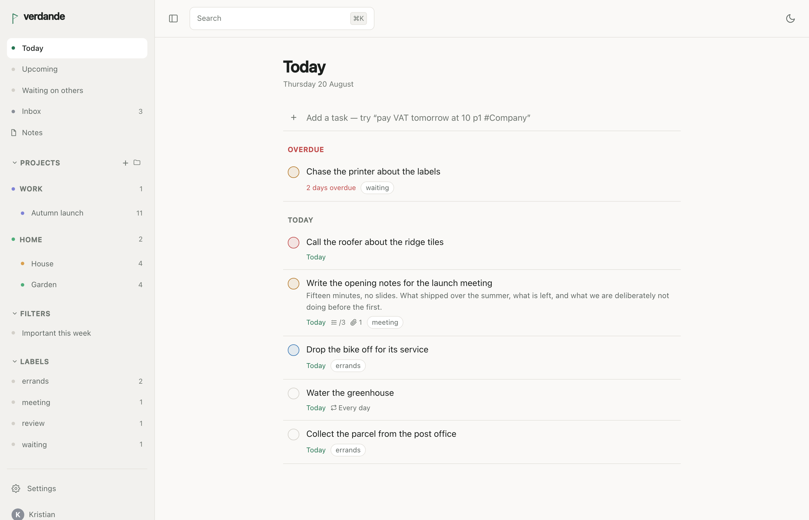 Light theme